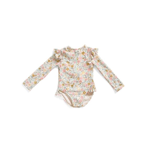 TOMMY BAHAMA Ice Flow Toddler Girls Long Sleeve Rashguard Swimsuit